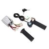 Brushed Controller 24V 500W Bike Motor Speed Controller with 24V Lockable Throttle Twist Grip Round Power Indicator for