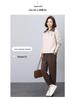 Autumn Women's Casual Sportswear Set: Wide-Leg Pants & Lapel Sweatshirt