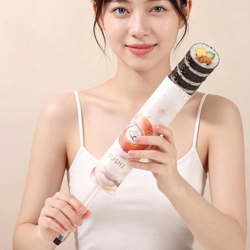 Stampo Sushi per Alimenti a Cono Secchiello di Carta Push-Up Confezione Scatola di Carta Scatola Push Sushi Rotonda Con Cannuccia per Salsa Accessori Bento