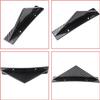 4Pcs Universal Curved Shape Rear Bumper Diffuser Shark Fin Spoiler Trim Covers Decoration Set Lip Wing Splitter, Carbon Fiber