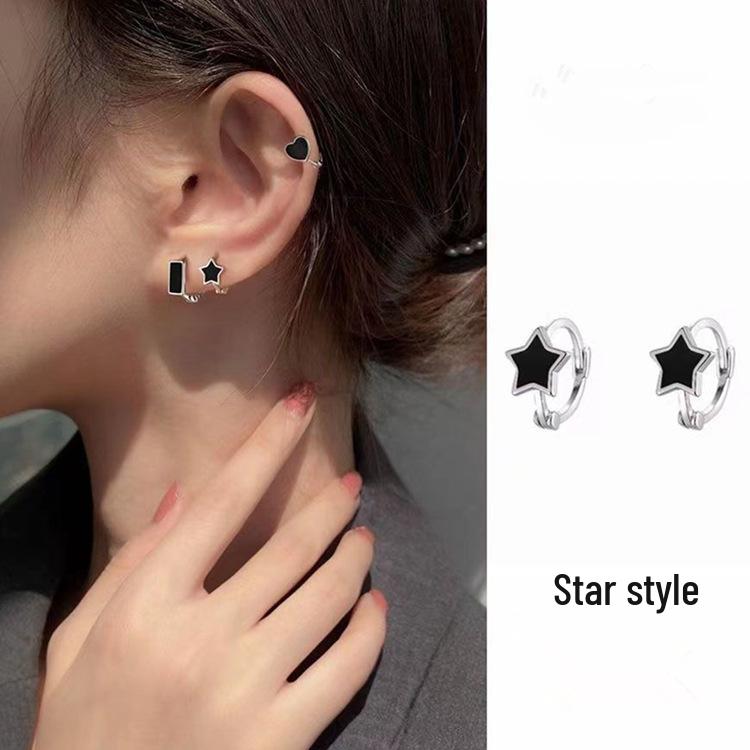 925 Silver Four-Leaf Clover Ear Cuffs: Trendy Women's Hoop Earrings with Exquisite Design
