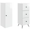 Cabinet Set 2 Pcs High Gloss White 34.5 X 34.5 X 90 Cm