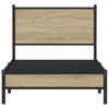 Vidaxl Metal Bed Frame, Without Mattress, Sonoma Oak, 90X190 Cm