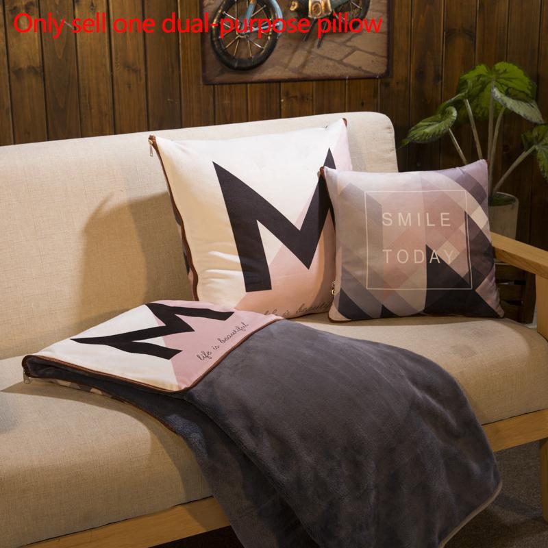 Coral Velvet Throw Pillow Dual-purpose Throw Pillow Variable Quilt Home Sofa Pillow Car Warm Artifact