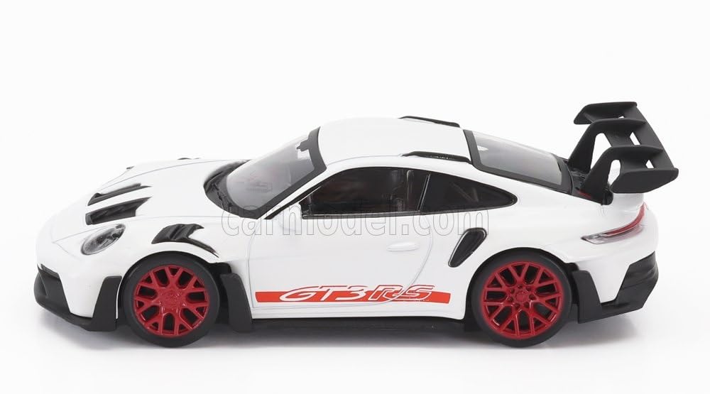 Norev Porsche 1/43 Scale Model Car 911 992 GT3 RS Coupe 2022 (White/Red)