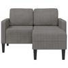 VidaXL 2-seater Sofa with L-shaped Chaise Lounge Light Grey 125 Cm Linen, 2-seater Bedroom Sofa, Loveseat, Two-seater Sofa 4107076