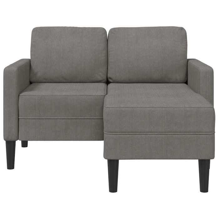 VidaXL 2-seater Sofa with L-shaped Chaise Lounge Light Grey 125 Cm Linen, 2-seater Bedroom Sofa, Loveseat, Two-seater Sofa 4107076