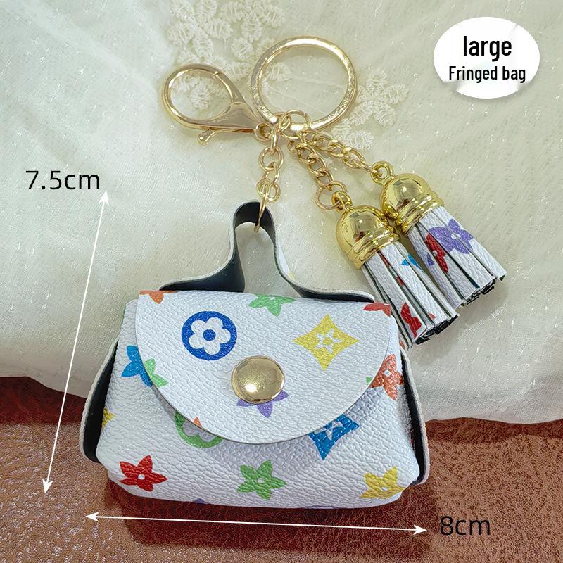 Leather Coin Necklace Pendant with Long Rope & Earphone Case