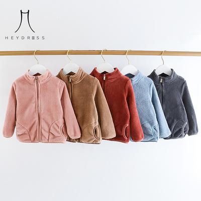 Boys Velvet Jacket New Baby Children's Clothes Western Style Girls Winter Clothes Thickened Flannel Top Fashion Casual Coat