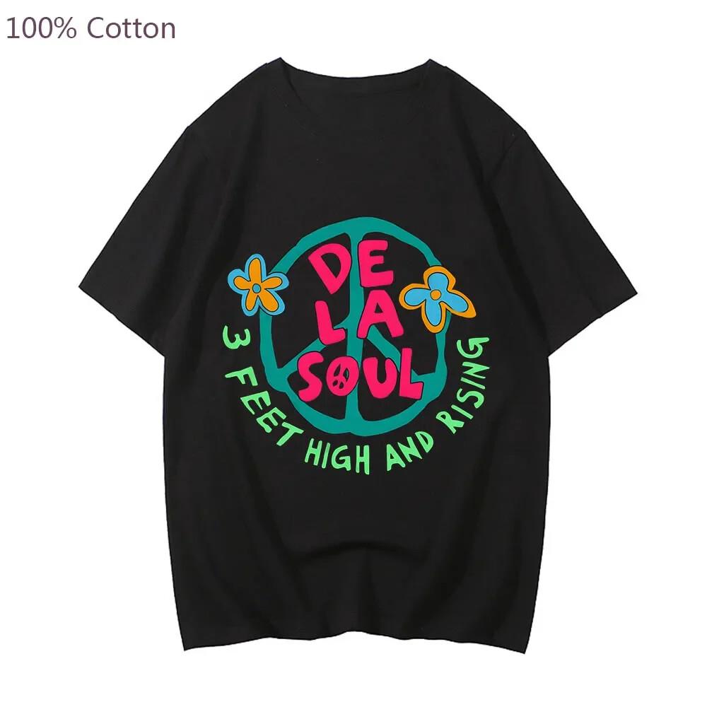 

De La Soul Fashion Anime T-shirts Printed Graphic Tshirt Harajuku Casual 100% Co Unisex T-Shirt XL
