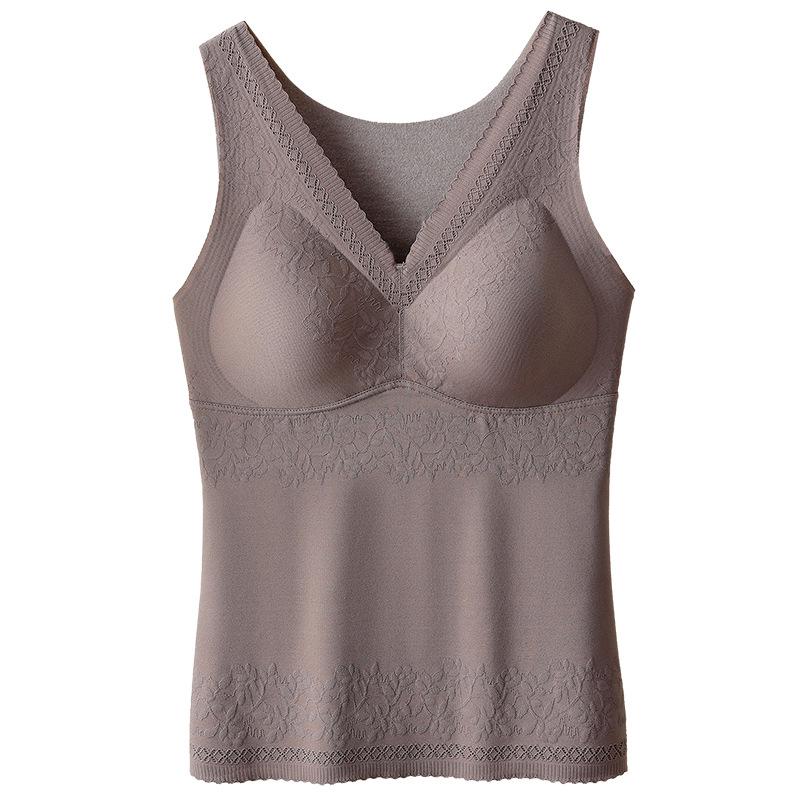 Gilet Termico Originale da Donna con Jacquard Lyocell Seta di Gelso e Imbottiture Pettorali Incorporate #840