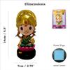 Laxmiji (Green) and Shree Ganesh (Red) Bobblehead Idol | Decoration Items for Home Decor, Car Dashboard, and Office Table | God Statue for Festival