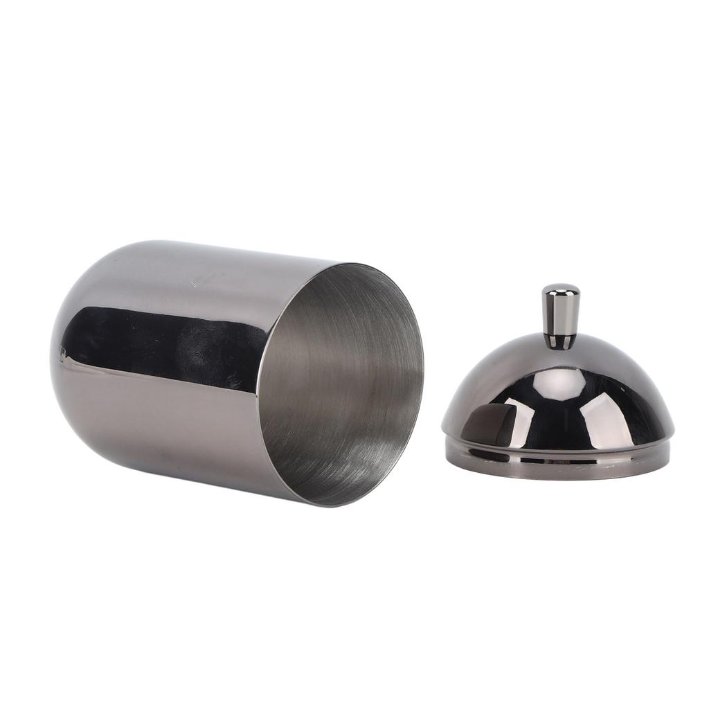 Stainless Steel Cotton Swab Holders Durable Multi Purpose Dustproof Cute Cotton Swab Canisters for Home Bathroom