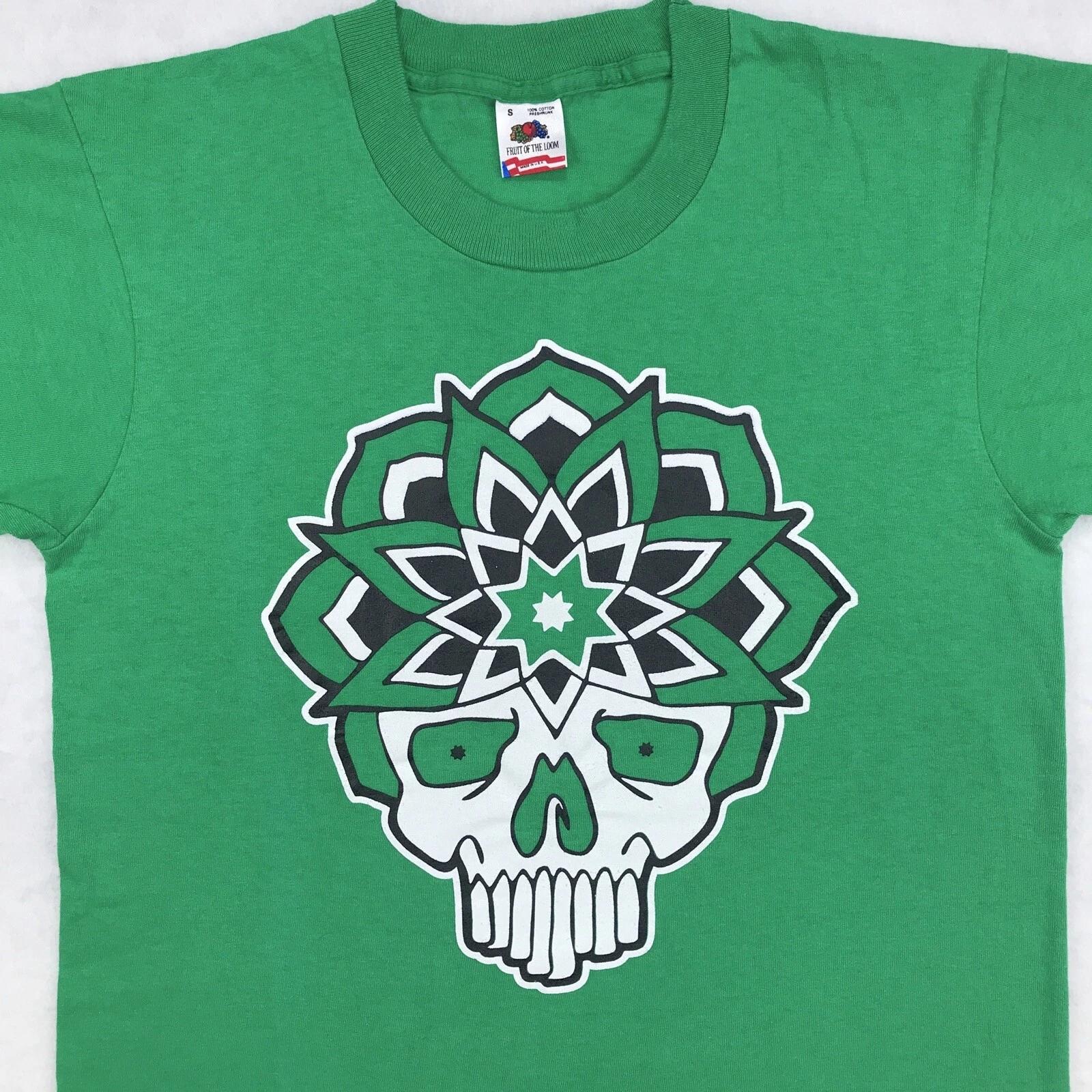 vintage 90s SKULL T-Shirt XS/SMALL skeleton art rock cartoon single stitch M