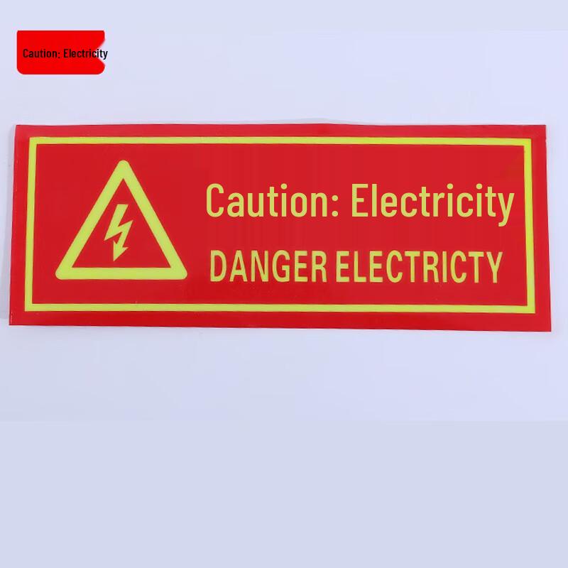 WEZHO Luminous PVC Electrical Hazard Warning Signs