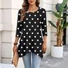 Women's Fashion Casual 3/4 Sleeve Pullover Top for Everyday Wear