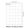 Multi-Use Removable Labels, 1 Inch / 25 Mm Round Stickers, White, Non-Printable, 350 Blank Labels Total