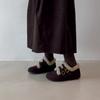Fall/Winter New Style Retro Round-Toe Fleece Thick-Tread High-Heeled Shoes for Women