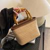 Bambusstroh Gewebte Tasche Damen Sommer Reise Mit Lässiger Handtasche Retro High-End Umhängetasche Tasche