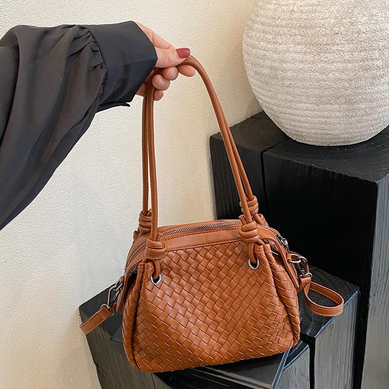 

Лето новый ветер тканый B домашняя хозяйственная сумка портативная на плечо через плечо женская сумка коричневый