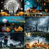 New Halloween Scary Skull Holiday Venue Layout 3D Studio Background Cloth