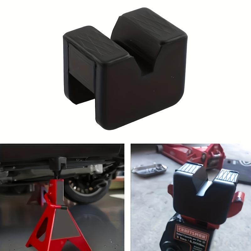 Black Heavy Duty Crane Rubber Support Block, Buffer Pad, Universal Vehicle Lift Groove Frame Track Clamp Welding Protector, I-beam Design