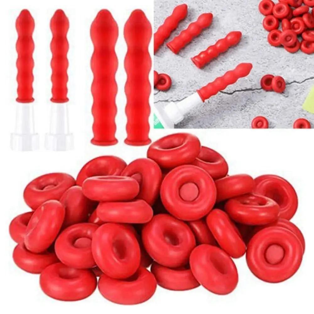 20PCS New Silicone Caulk Protective Cap Sealing Preserving Tube Sealer Caps Dustproof Re-Sealable Glue Tip Sealing Cap Home