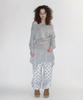 Crank Rollover Snap Flare Skirt_Melange Gray