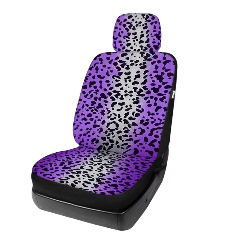 Coprisedili Auto alla Moda con Fantasia Leopardo Poliestere Traspirante Facili da Installare e Pulire Proteggi Sedile