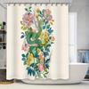Vintage Botanical Shower Curtain Dragon Flower Nature Print Bathroom Decor Artistic Washable Fabric Backdrop Home Textile