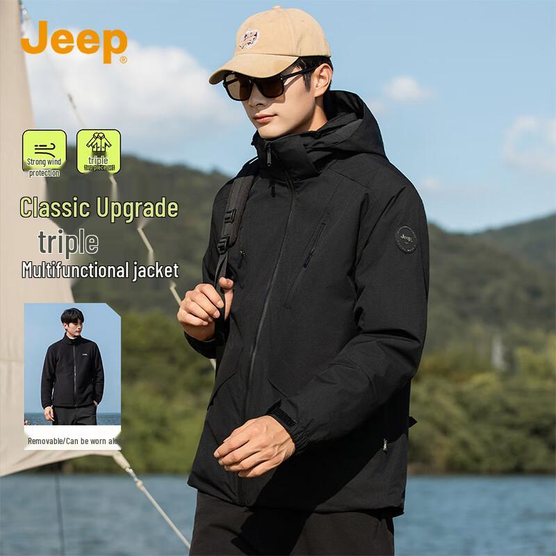 

Jeep Men s 2025 Autumn/Winter Casual Warm Jacket L
