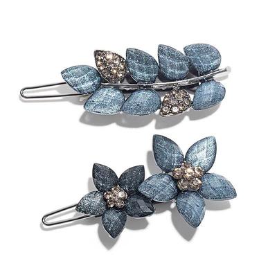 Simple Leaf Five-Petal Flower Hair Clip - Stylish European & American Barrette Frog Buckle