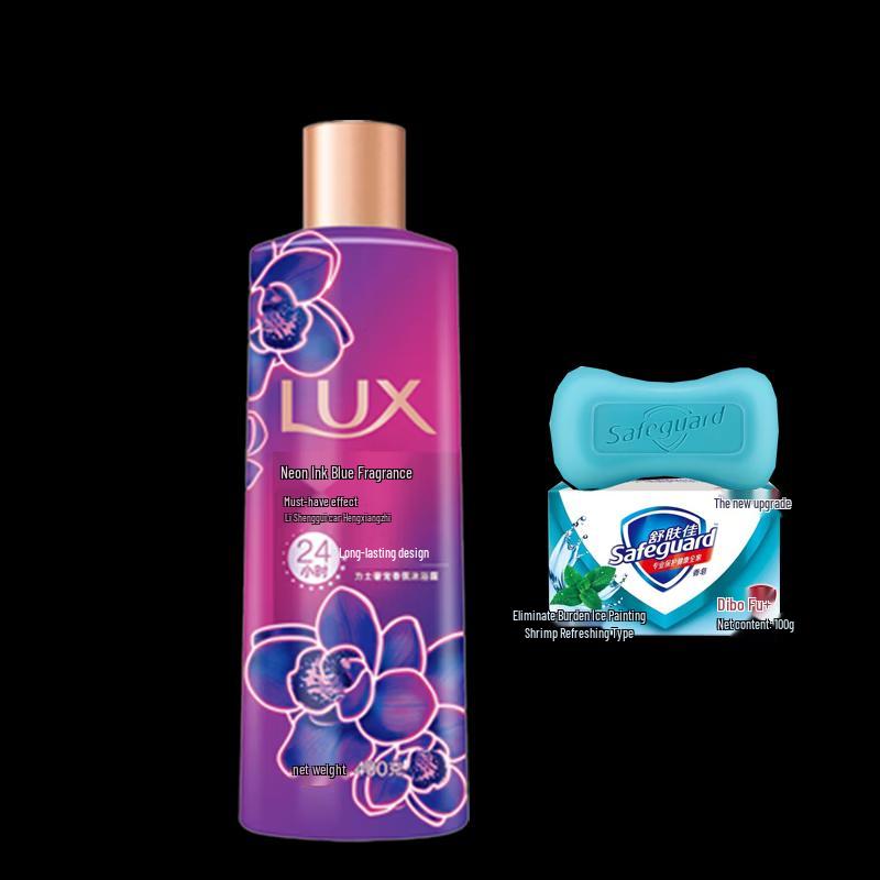 LUX Neon Orchid Fragrance Shower Gel & Mint Soap Set