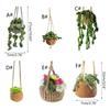 Multi-style Cute Potted Plants Crochet Car Mirror Hanging- Accessories Cute Car Accessories for Women Men Handmade Gift