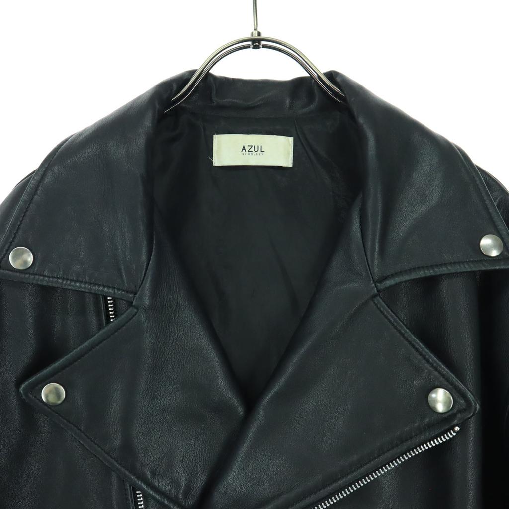 AZUL by moussy Long sleeve leather Double riders jacket S Sheep leather Women Used