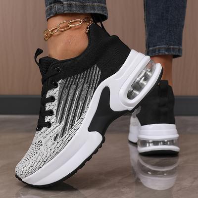 Zapatillas de Mujer con Suela Gruesa Transpirables de Punto Antideslizantes con Aumento Interno de Altura Zapatos para Caminar Verano Venta Directa Zapatos de Mujer