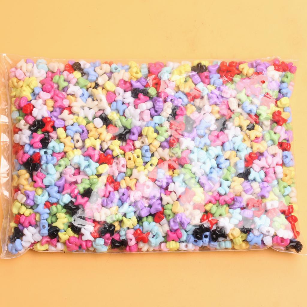 500g/Bag about 1000Pcs Bracelet Accessories Wth Holes Hand-Woven 12*10mm DIY Jewelry Accessories Cute Puppy Three-dimensional Beaded Necklace
