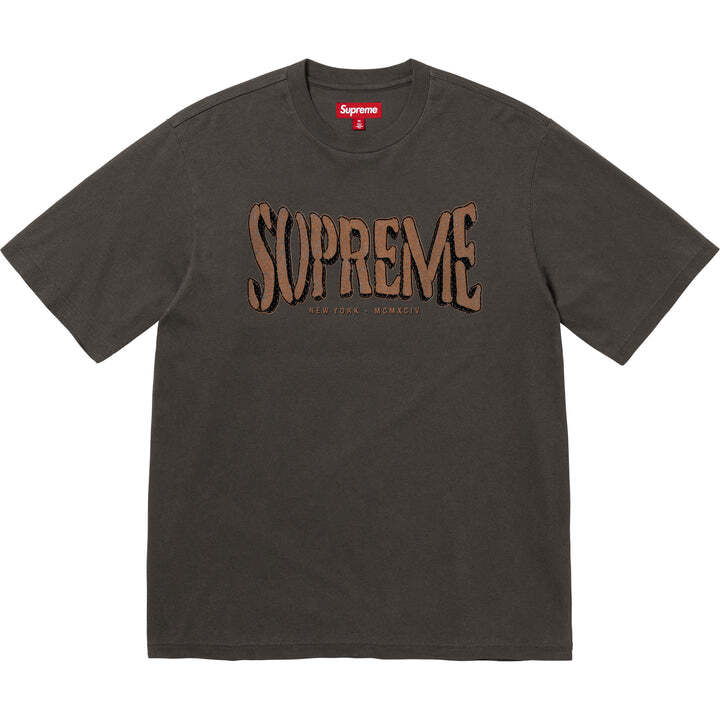 Верх Supreme с начесом, стираный, с коротким рукавом, черный L