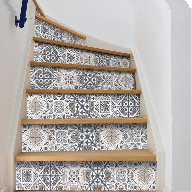 Stair Decoration Sticker Waterproof Pvc Self-Adhesive Stair Sticker No Residual Glue Wall Sticker