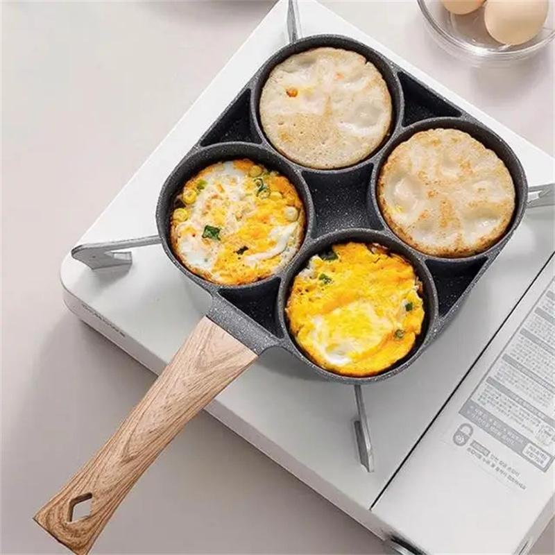Egg Frying Pan Nonstick Pancake Pans 4-Cups Cookware Pancake Pan Egg Pan Suitable for Gas Stove Induction Cooker
