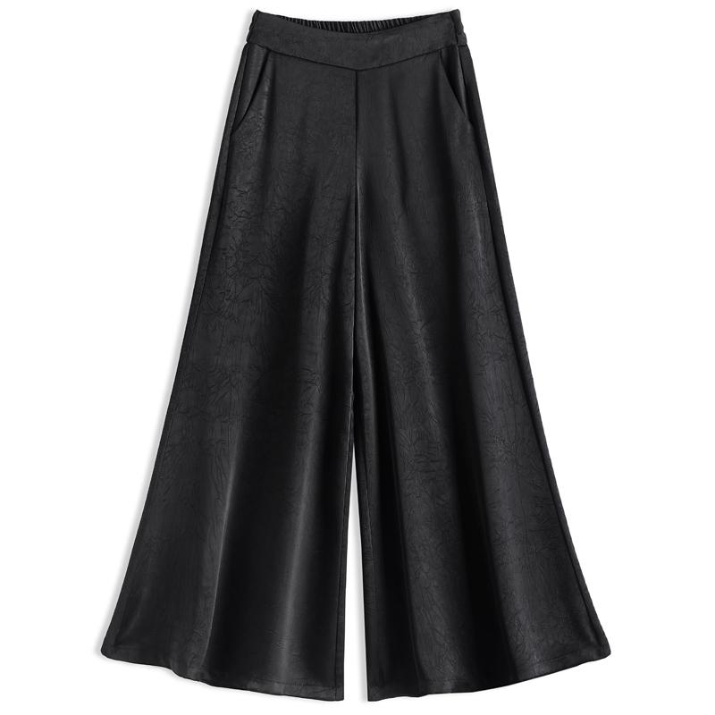 Elegant Summer Wide Leg Pants Women Fashion Casual High Waist Pants Vintage Clothes