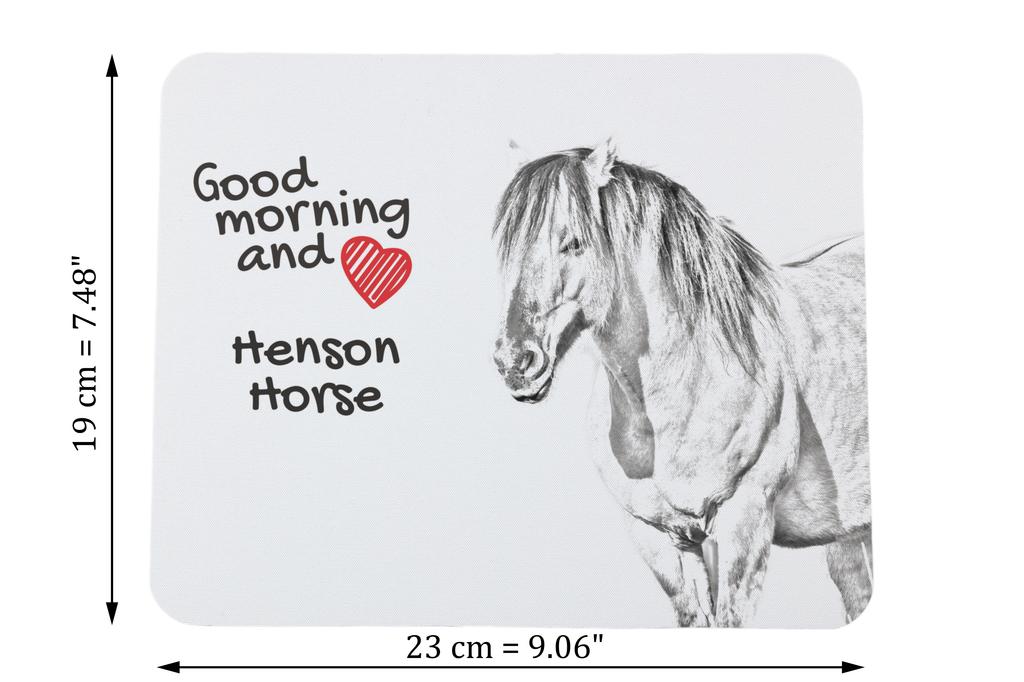 Henson Horse - Baskılı mouse pad, atlı kişiselleştirilmiş pad, Art-Dog markasından bir ofis çalışanı için benzersiz bir alet