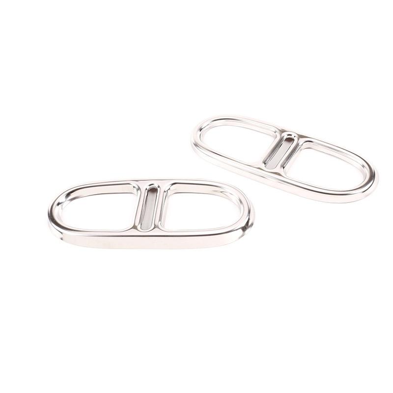 For Mercedes-Benz GLA H247 4WD 20-21 Stainless Steel Rear Bumper Dual Exhaust Pipe Trim Exhause Cover Car Accessories