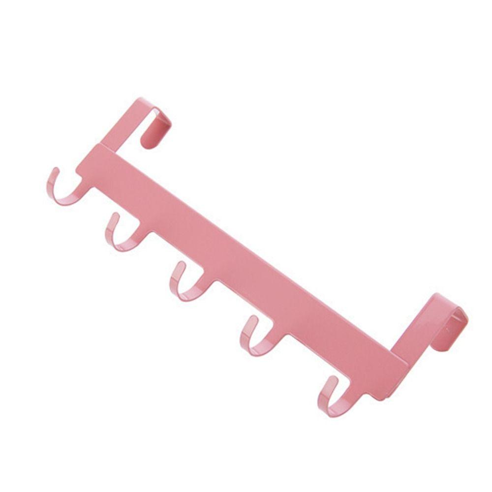 

5 гачків над дверима гачок залізний художній вішак для пальто вішалка для зберігання вішалок для рушників рожевий