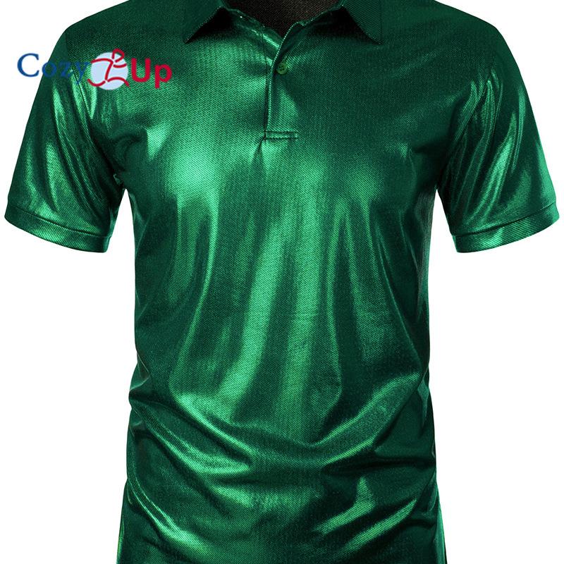 Cozy Up Striped Hot Stamping Printed Short-sleeved POLO Men's