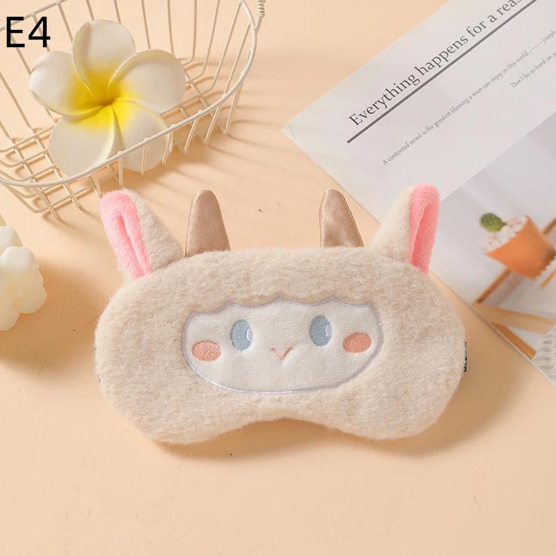 Cute Cartoon Plush Sleep Eye Mask Light Blocking Sleeping Eye Cover Protective Eye Mask Comfortable Soft
