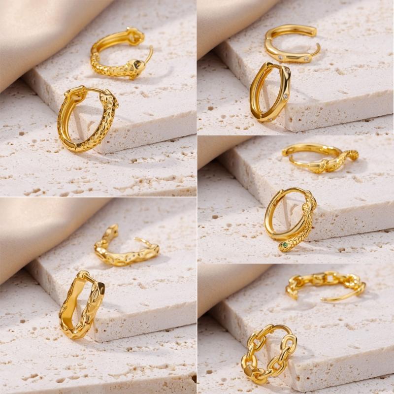 Geometric Hoop Earrings for Women Fashionable Square Ear Rings Exaggerated Ear Pendants Elegant Evening Party Jewelry