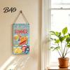 Decorative Wooden Sign Summer Hanging Sign, Welcome Front Door Decor with Yard Ornament Rope, Colorful Hanger for Seasonal Farmhouse Beach House Home