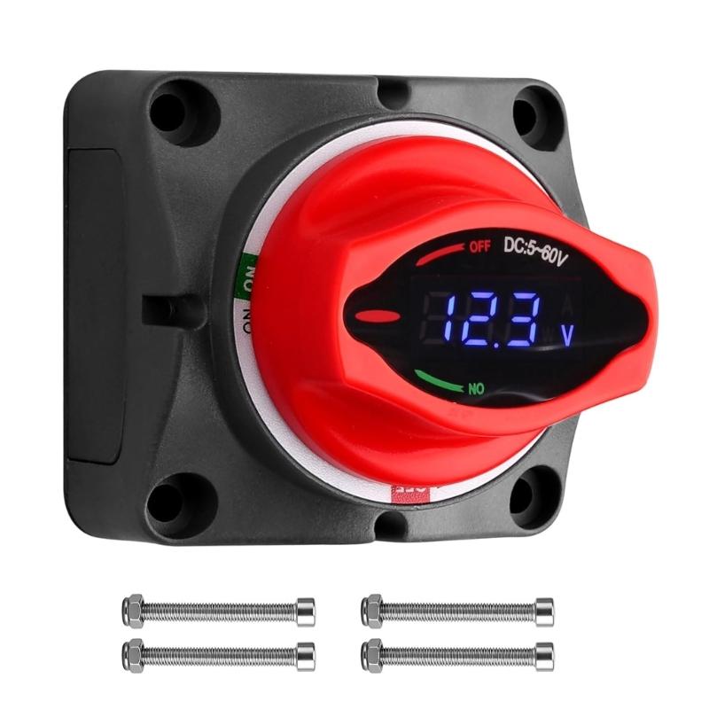 Универсальные выключатели-размыкатели аккумулятора на 250А с цифровым дисплеем напряжения, подходящие для использования на лодках и грузовиках 1