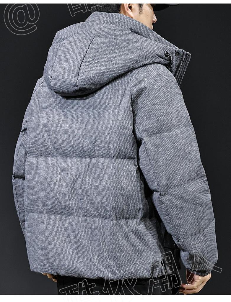 Men's Hooded Winter Jacket: 90% White Duck Down, 2025 High-End American Style, Warm & Trendy Outerwear, Plus Size Available.